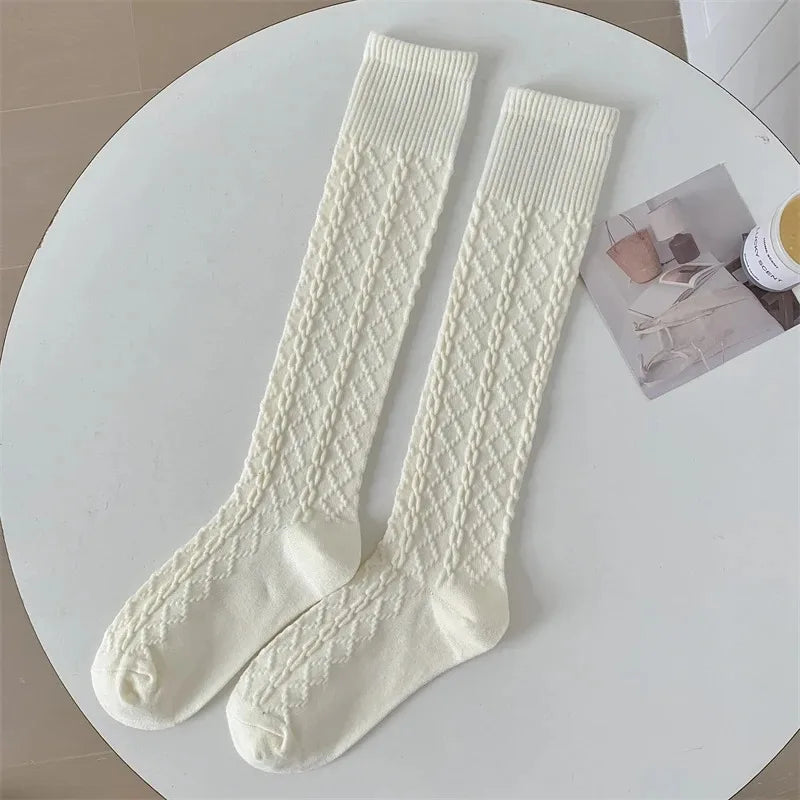 Retro Women Stockings High Quality - WHITE / One Size