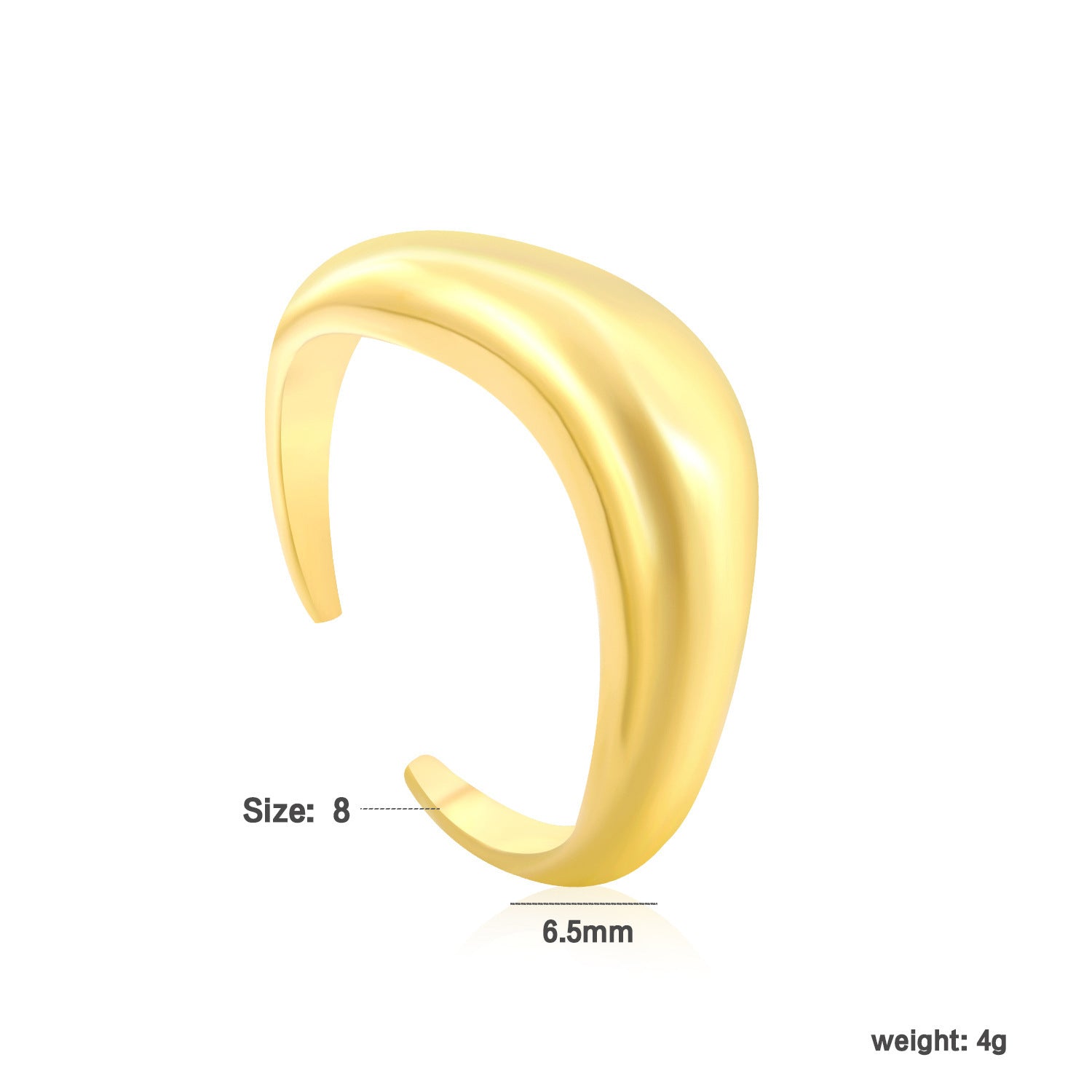 Retro Zircon Ring Fashion - RI159008G / No 8 - electronic accessories