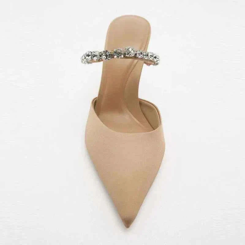 Rhinestone Heels Slingback High Heels