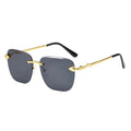Rimless Square Sunglasses For Women - black