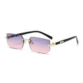 Rimless Sunglasses Rectangle Women - 12