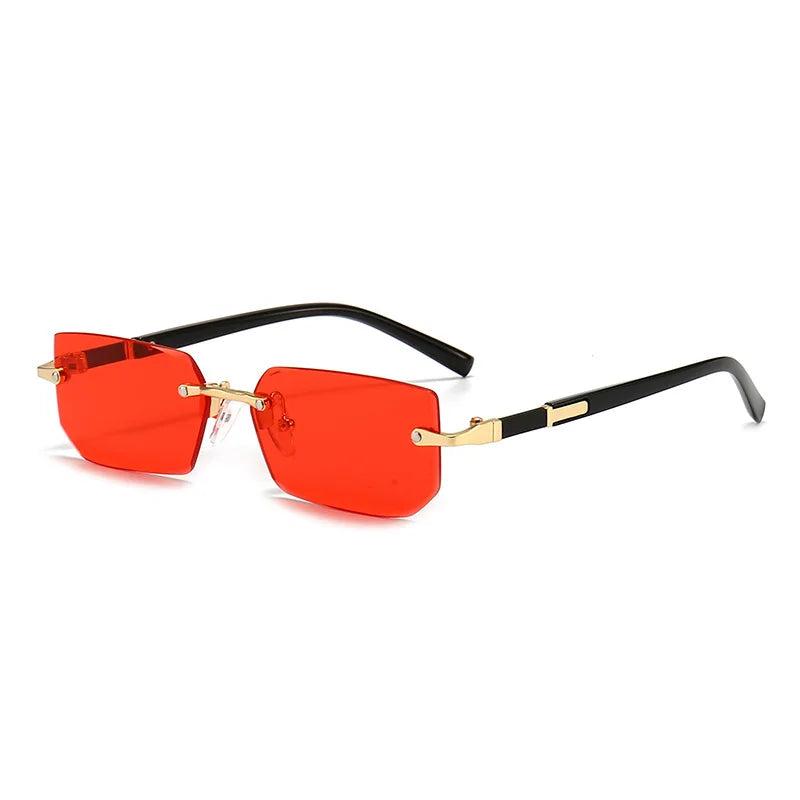 Rimless Sunglasses Rectangle Women - 6