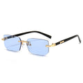 Rimless Sunglasses Rectangle Women - 8
