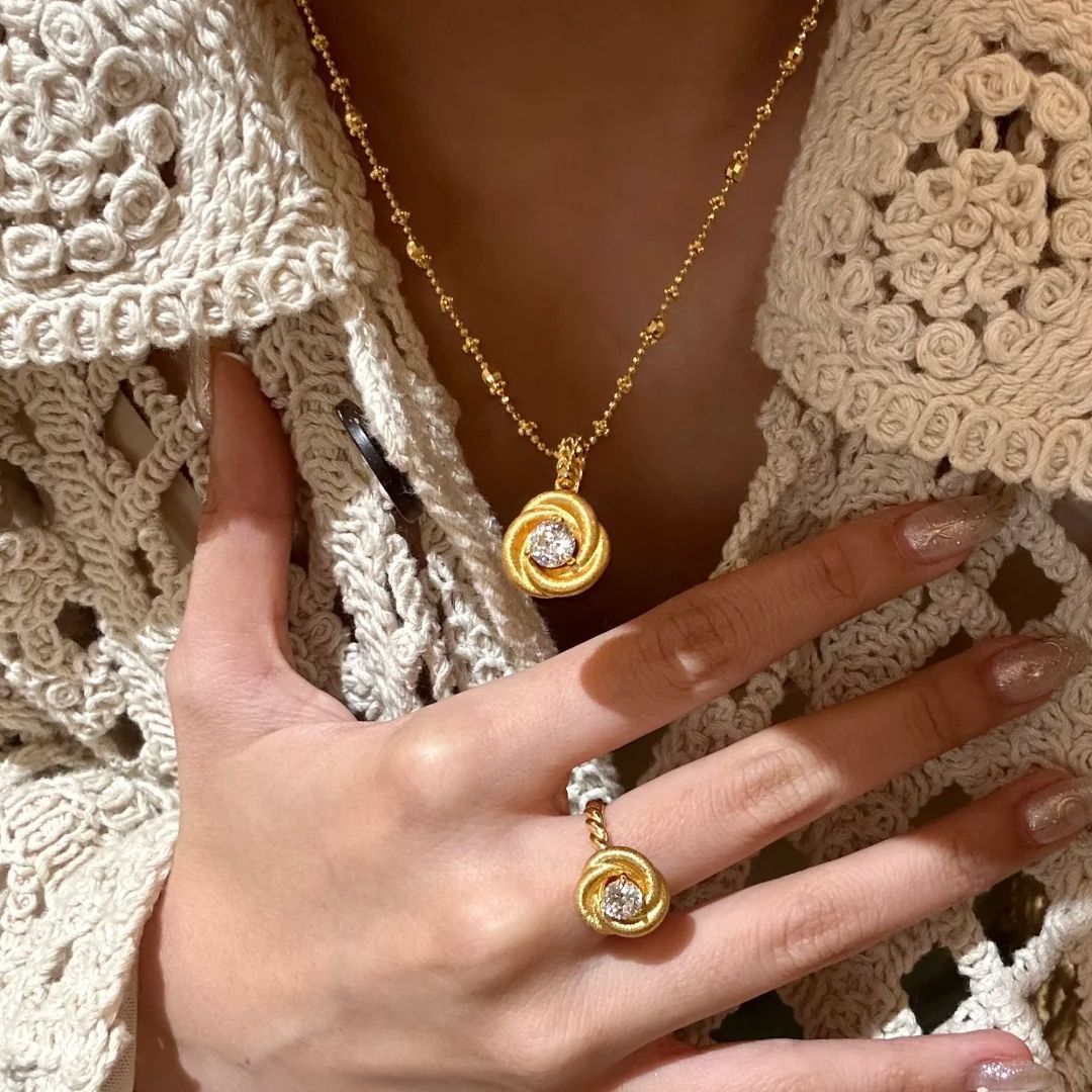 Romantic Eternal Love Mobius Brushed Rose Pendant - electronic accessories