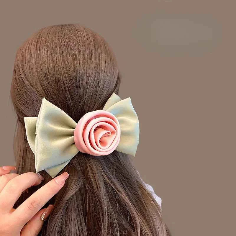 Rose Flower Spring Clip