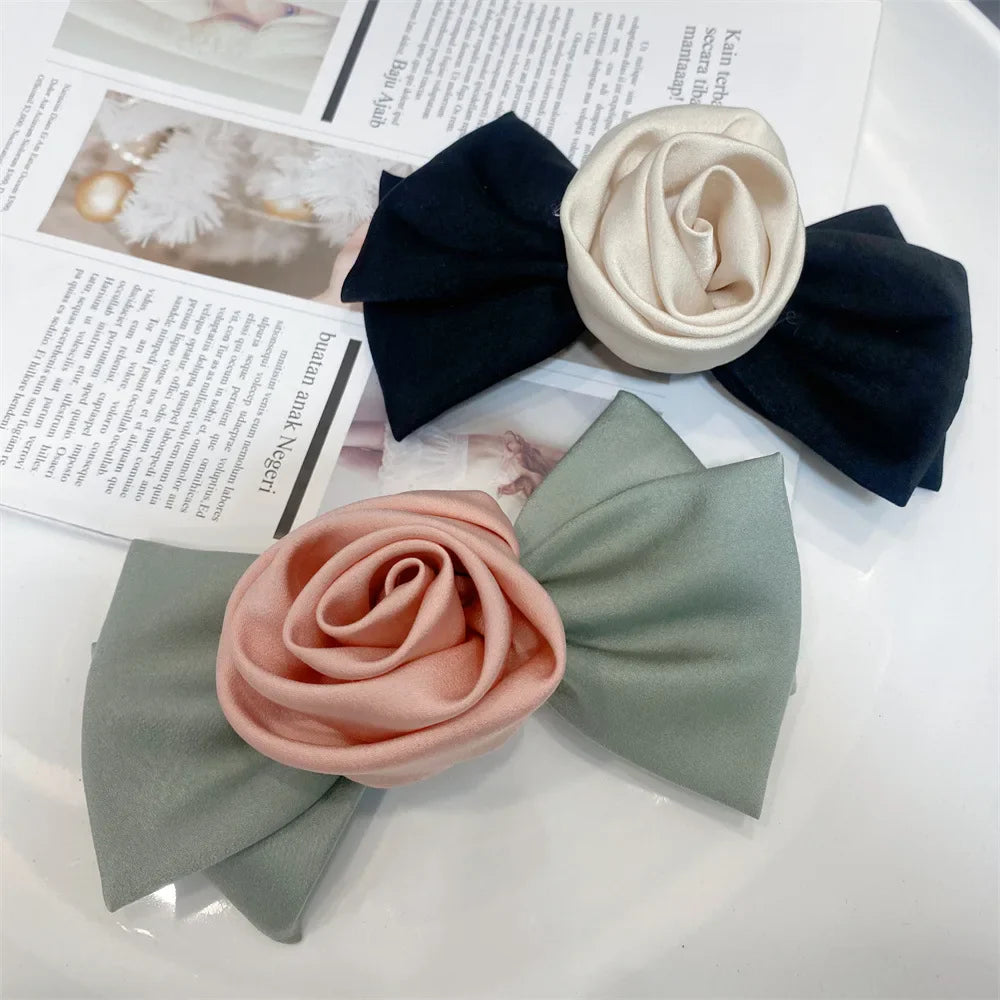 Rose Flower Spring Clip