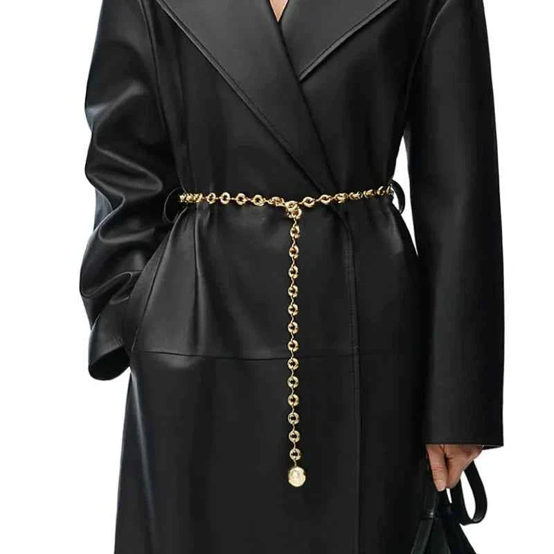 Round Light Gold Waist Chain Belt