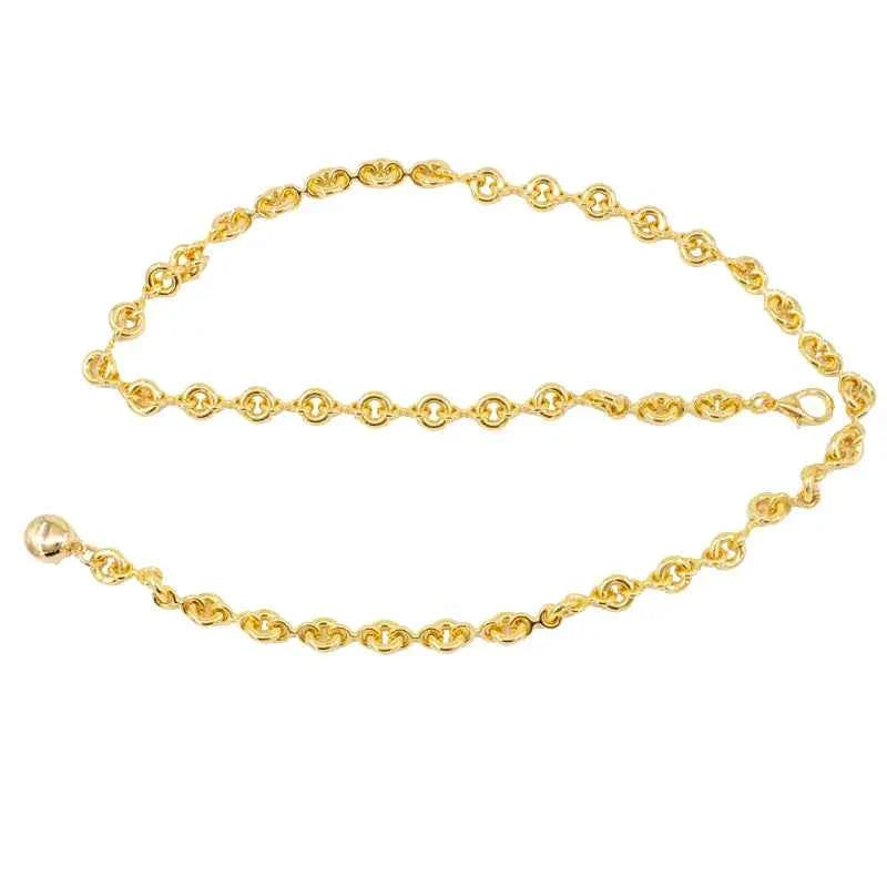 Round Light Gold Waist Chain Belt