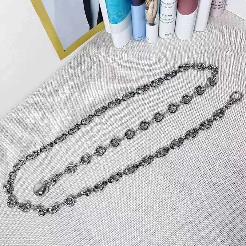 Round Light Gold Waist Chain Belt