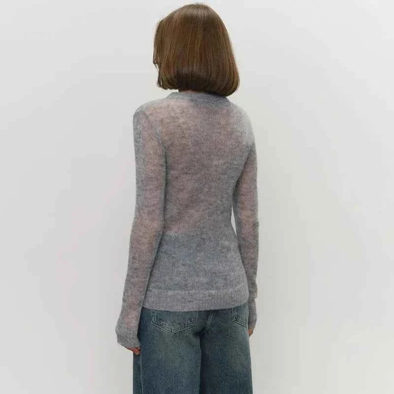 Round Neck Pullover Sweater For Women