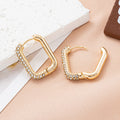 Round Ring Earrings Women - Gold - electronic accessories
