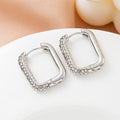 Round Ring Earrings Women - Silver - electronic accessories