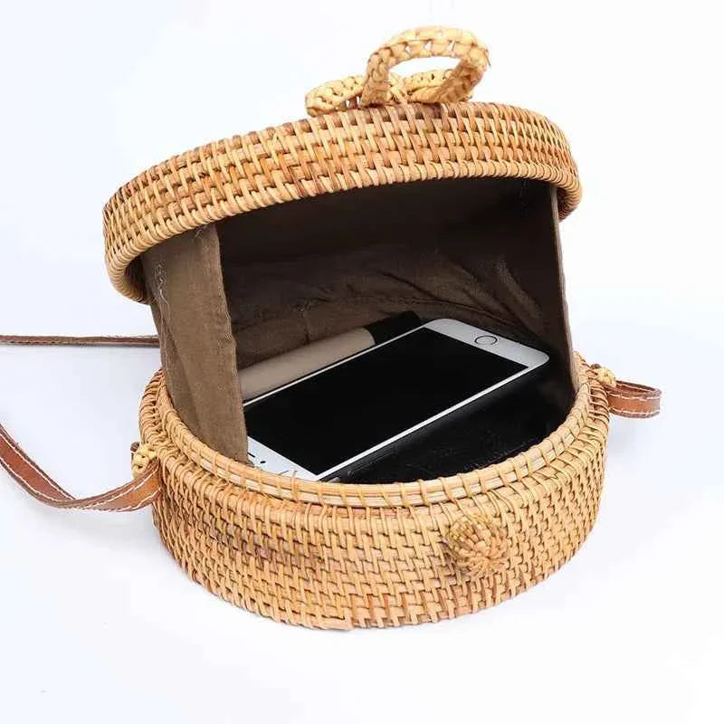 Round Straw Bags Women Summer Rattan Bag