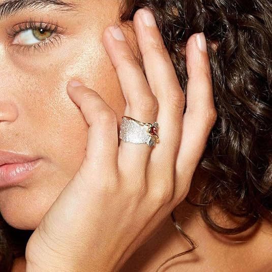 Ruby Irregular Wide Women’s Ring - electronic accessories