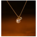 S925 Silver Plating 18K Dold Pearl Shell Pearls Necklace Simple French Style - electronic accessories