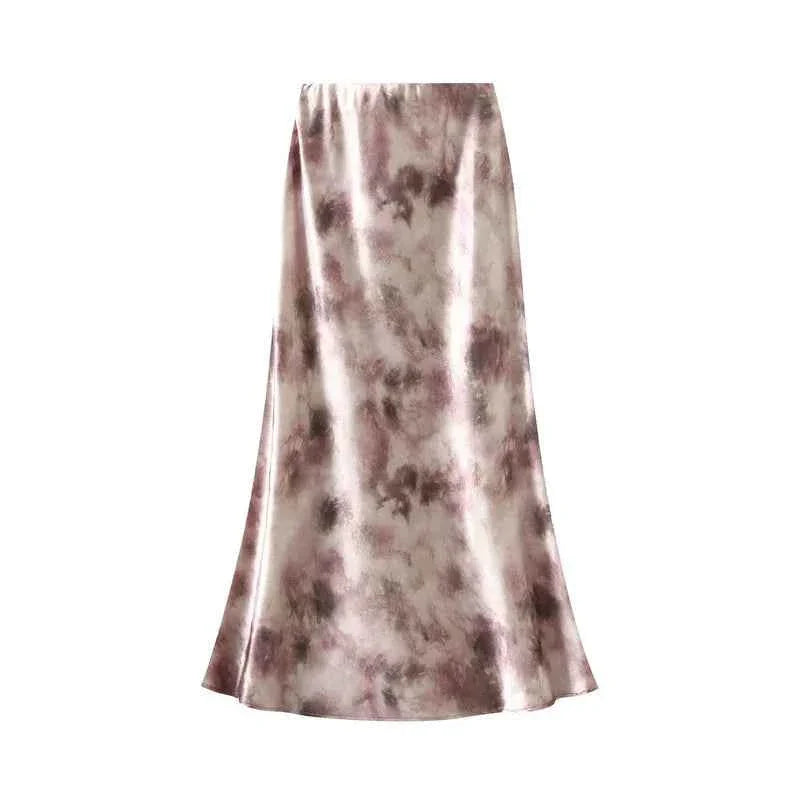 Satin Long Skirts Women's