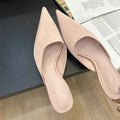 Satin Pointed Toe Mules Women