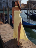 Scarf Collar Off-shoulder Maxi Dress Women