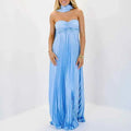 Scarf Off Shoulder High Waist Evening Dress