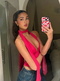 Scarf Tank Tops Women Backless Irregular Summer Trend - Other