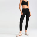 Seamless Bottom Pocket Yoga Pants - Black / L