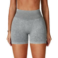Seamless Stone Washed Yoga Shorts High Waist Hip Lift - Other