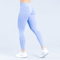 Seamless Workout Clothes Running Bra Shorts Trousers Suit - Light Blue / L - Other