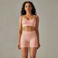Seamless Yoga Set Camisole Bra Shorts