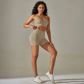 Seamless Yoga Set Camisole Bra Shorts