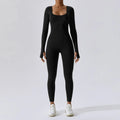 Seamless Yoga Suit Women’s Bodysuit - black / L / CHINA