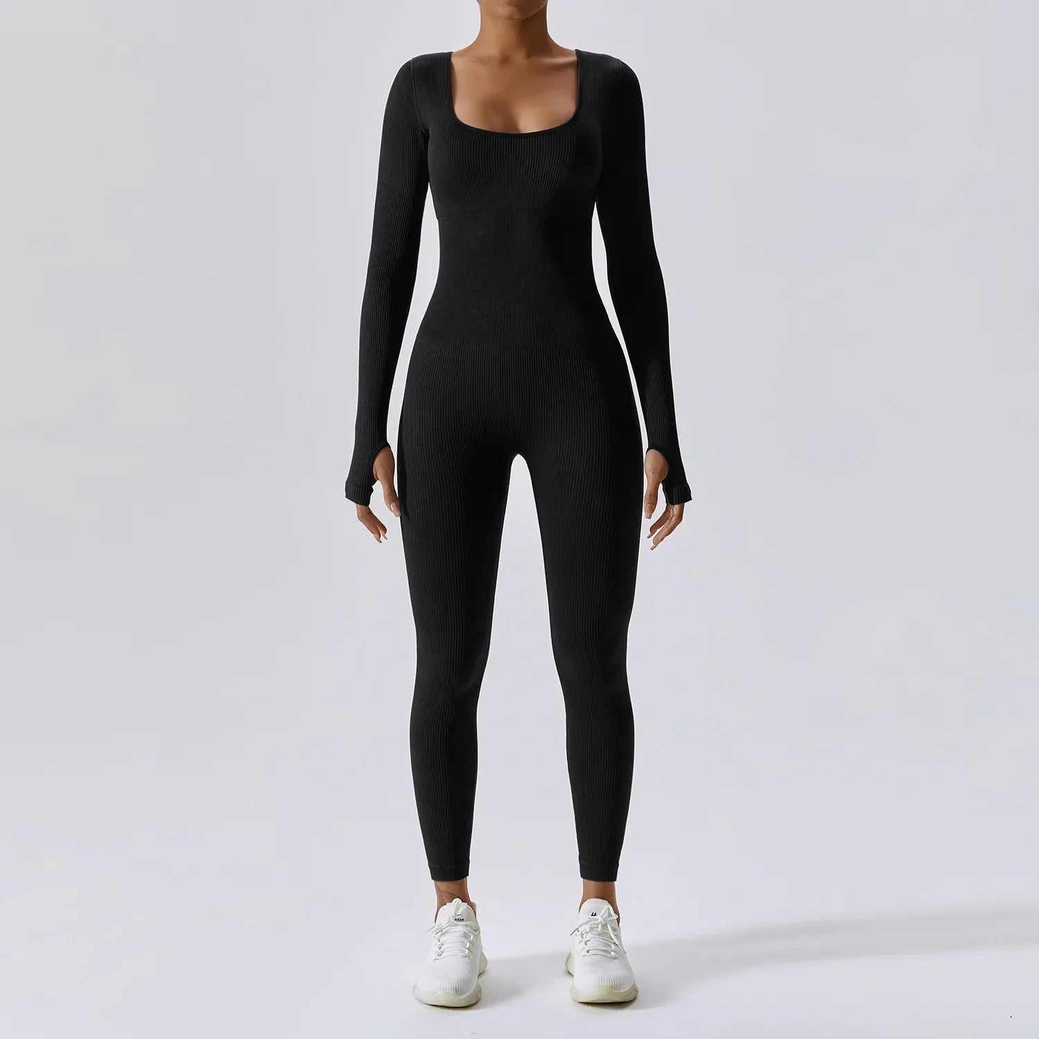 Seamless Yoga Suit Women’s Bodysuit - black / L / CHINA