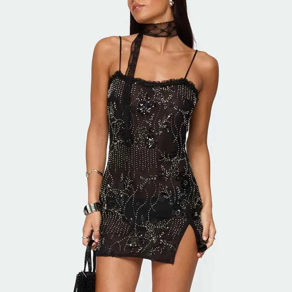 Sequin/Bead Mini Dress for Women
