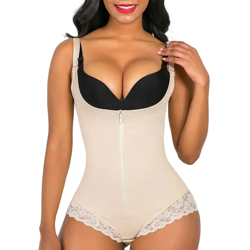 Shapewear Colombian Abdomen Woman Reducing and Shaping Girdles - Beige / M
