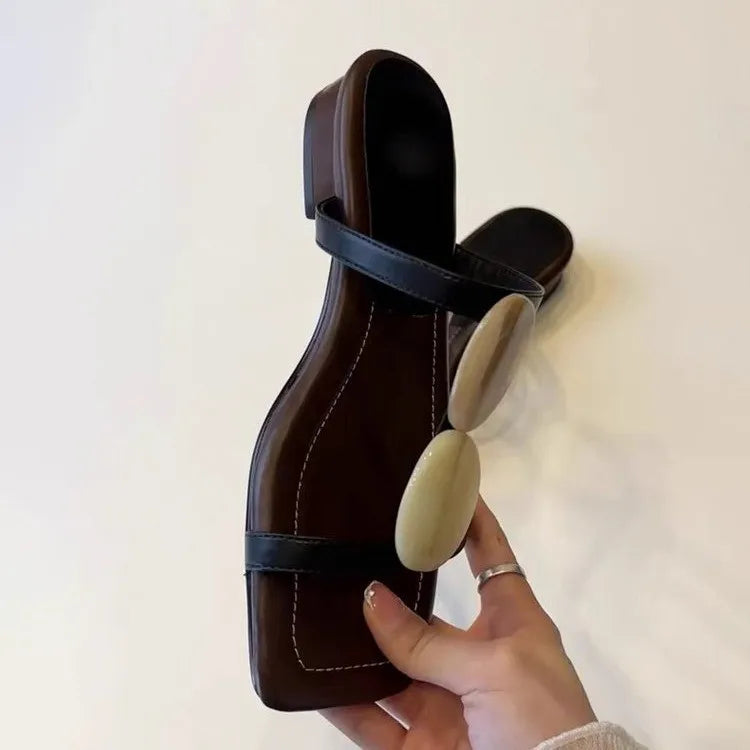 Sheepskin Version Roman Style Flat Bottom Sandals Women’s