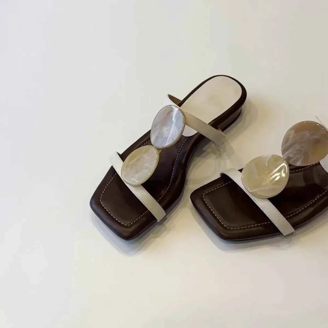 Sheepskin Version Roman Style Flat Bottom Sandals Women's