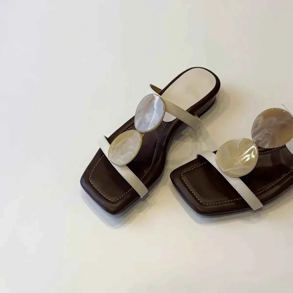 Sheepskin Version Roman Style Flat Bottom Sandals Women's