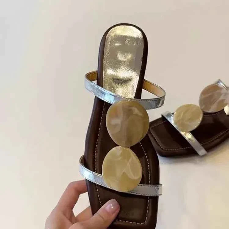 Sheepskin Version Roman Style Flat Bottom Sandals Women's