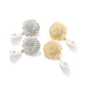Shell Imitation Pearl Dangle Earrings