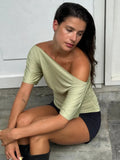 Shoulder T-shirt Tops For Women