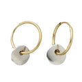 Simple Circle Dual Color Electroplated Earrings - two tone - electronic accessories
