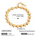 Simple Classic Stainless Steel Smooth Pentagram Bracelet Zircon - JDB0104002