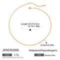 Simple Classic Zircon Serpentine Necklace Stainless Steel - JDN0302004