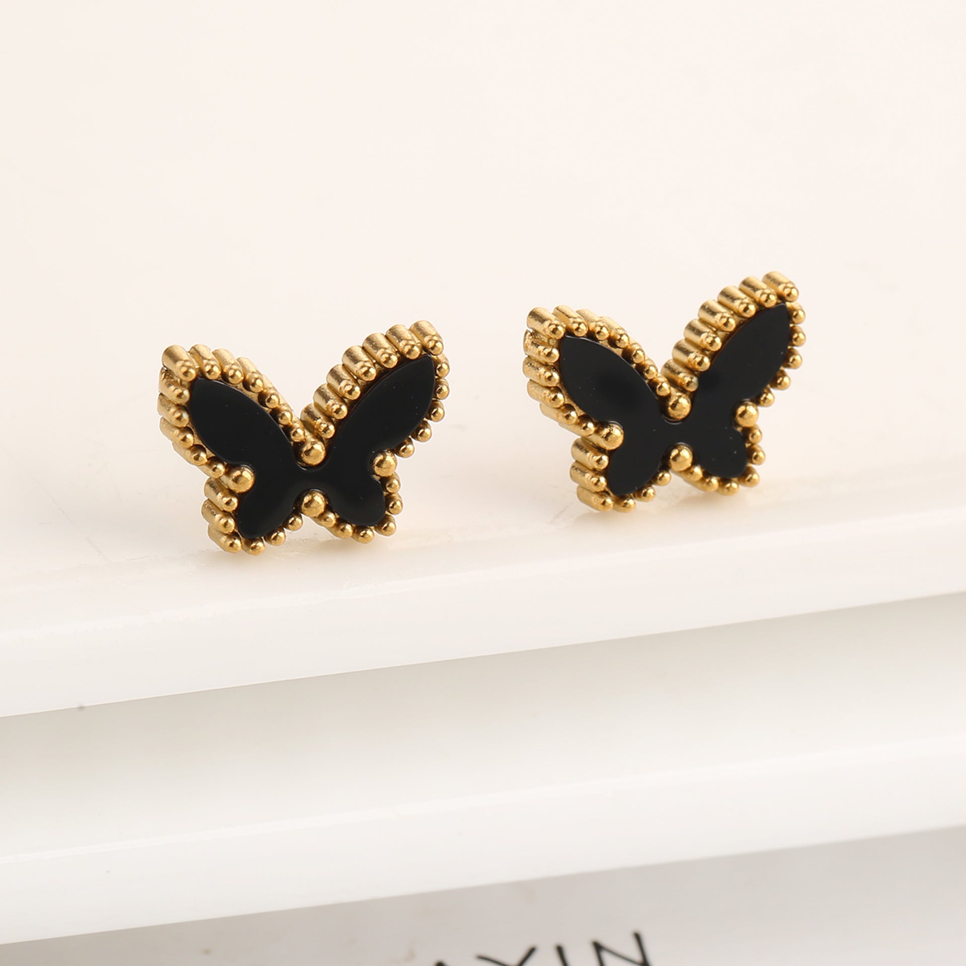 Simple Fashion Personality Temperament Butterfly Necklace - Black Studs - electronic accessories