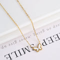 Simple Fashion Personality Temperament Butterfly Necklace - White - electronic accessories