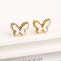 Simple Fashion Personality Temperament Butterfly Necklace - White Ear Studs - electronic accessories