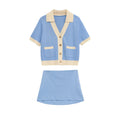 Simple Fashion Polo Collar Knitted Coat - Other