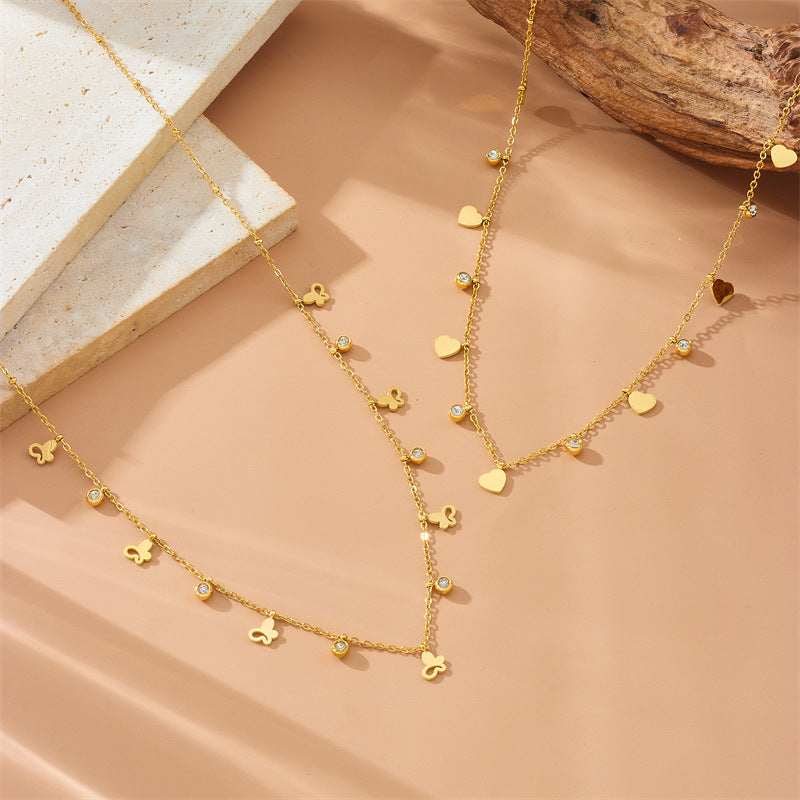 Simple Gold-plated Butterfly Wafer Accessory Pendant Chain - electronic accessories