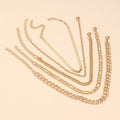 Simple Graceful Metal Chain Retro Creative Snake Anklet Five-piece Set - electronic accessories