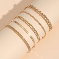 Simple Graceful Metal Chain Retro Creative Snake Anklet Five-piece Set - electronic accessories