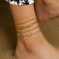 Simple Graceful Metal Chain Retro Creative Snake Anklet Five-piece Set - Color 1 - electronic accessories